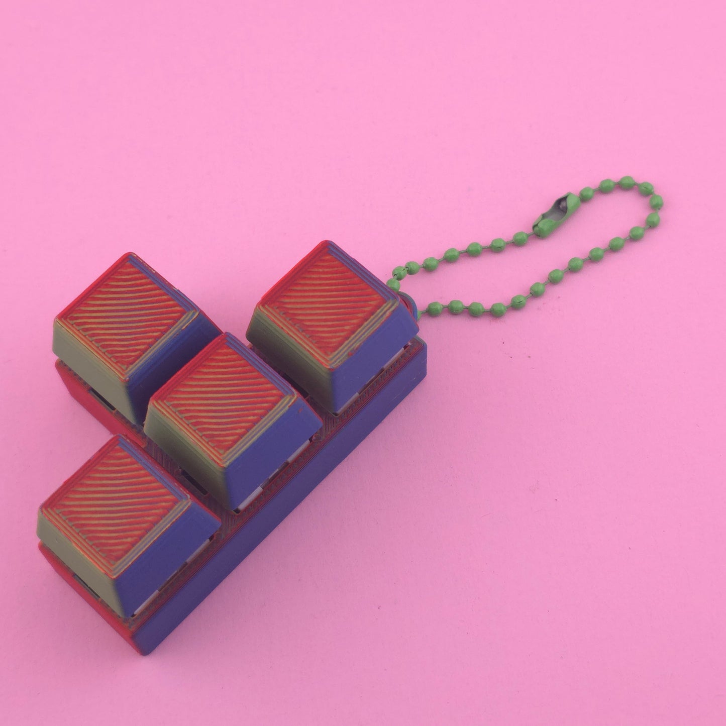Fidget Clicker, Keyboard Clicker - Multi Green, Blue & Red'ish