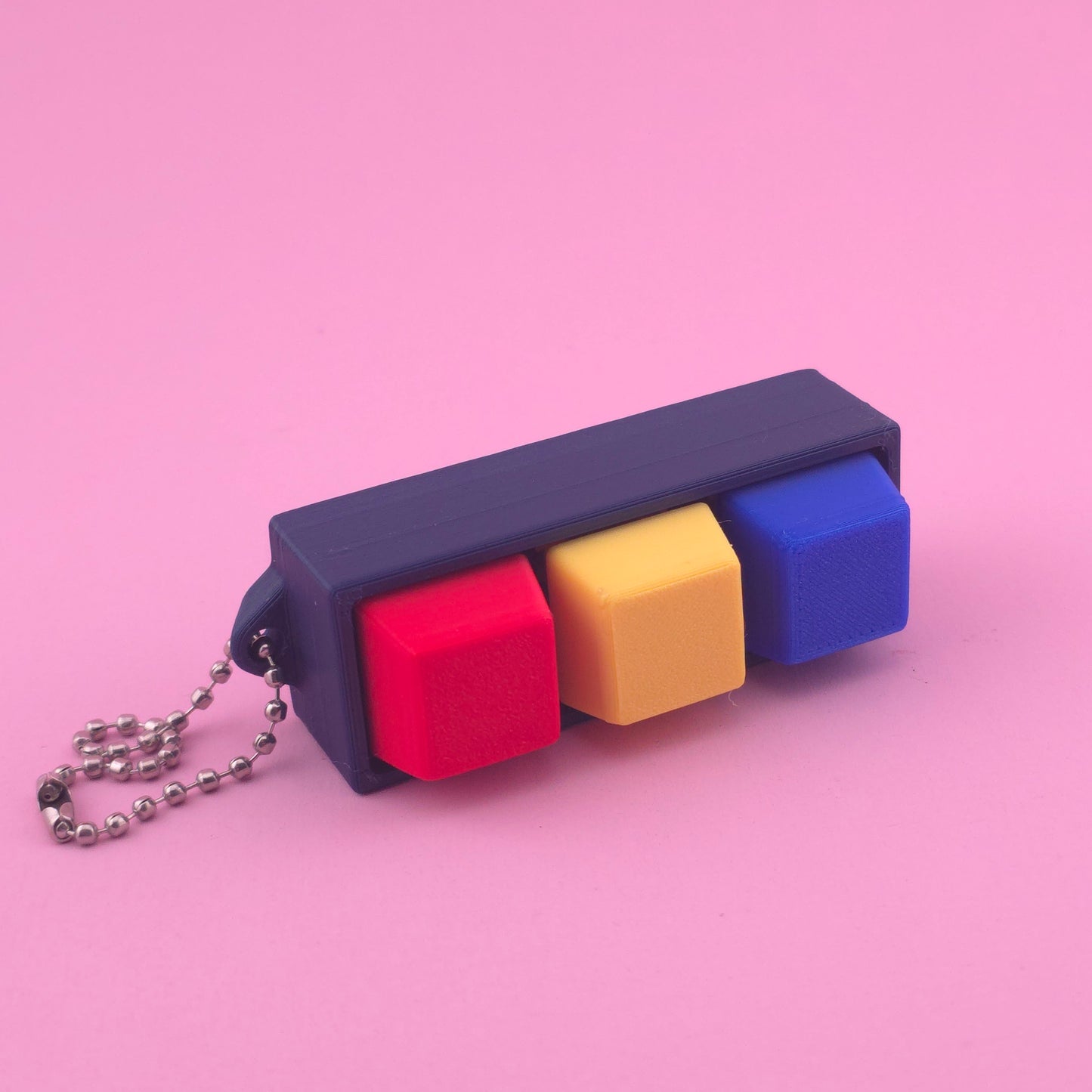 Fidget Clicker, Keyboard Clicker - Blue Multi Coloured