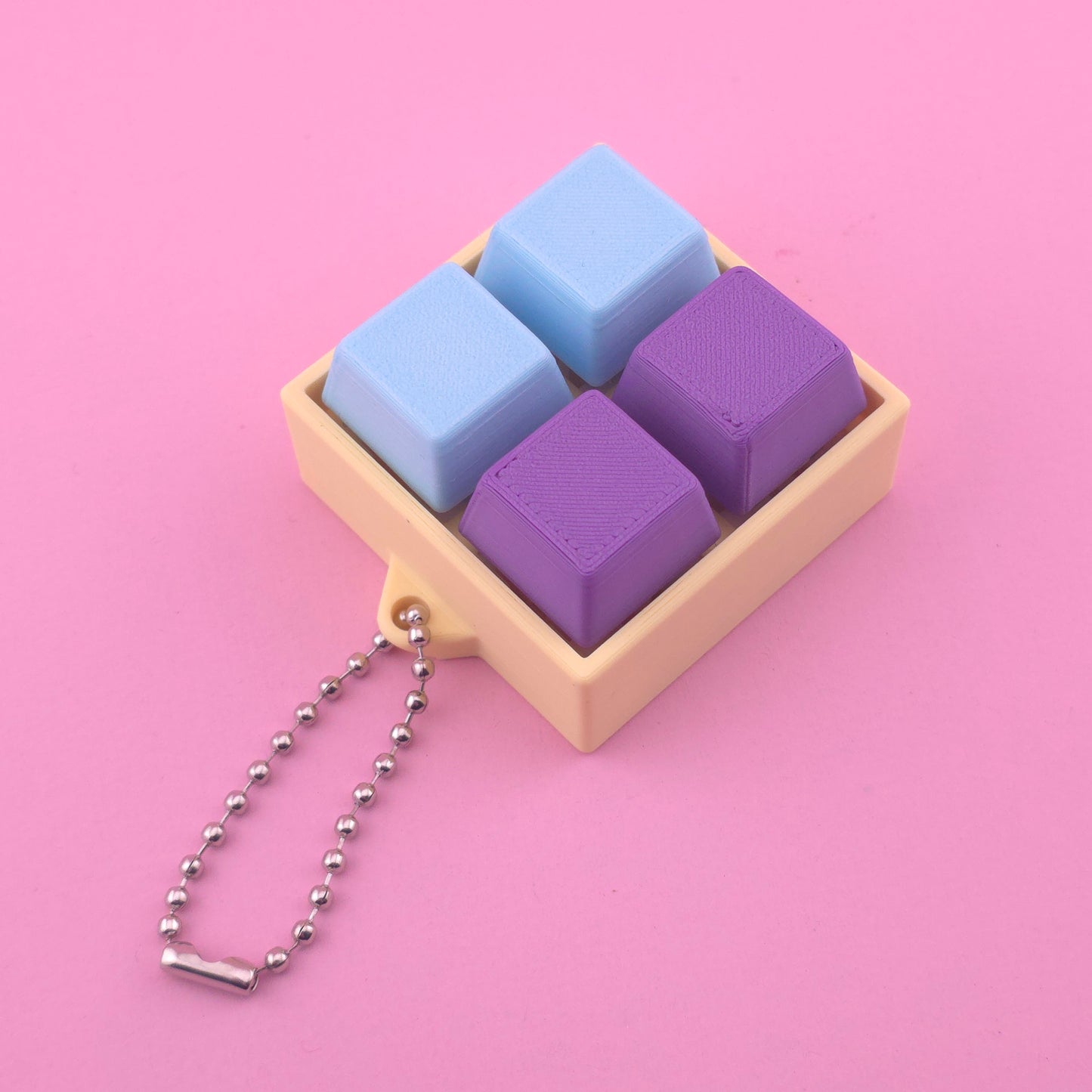 Fidget Clicker, Keyboard Clicker - Purple, Yellow & Blue