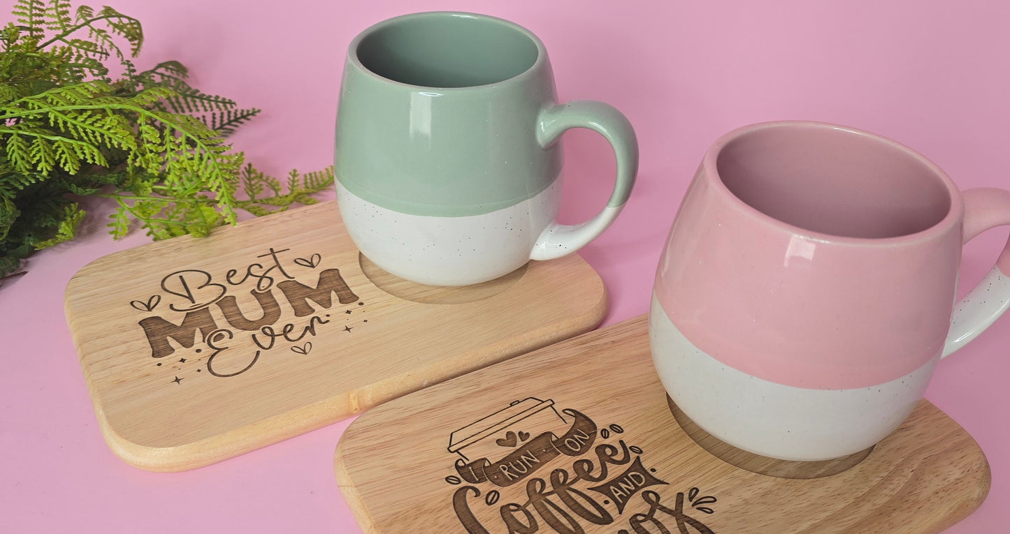One Giant Coaster for your tea, coffee, or cold beverage