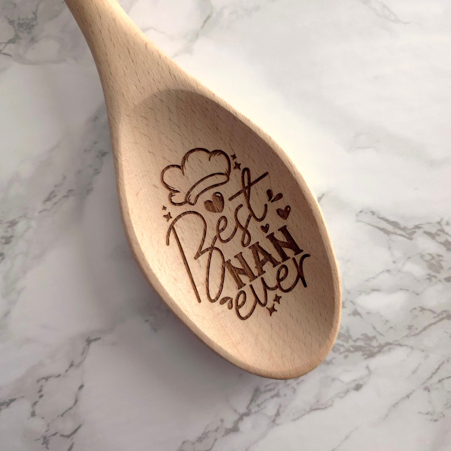 One Red & White Polka Dot Bow Best Nan Ever - Decorative Wooden Spoon