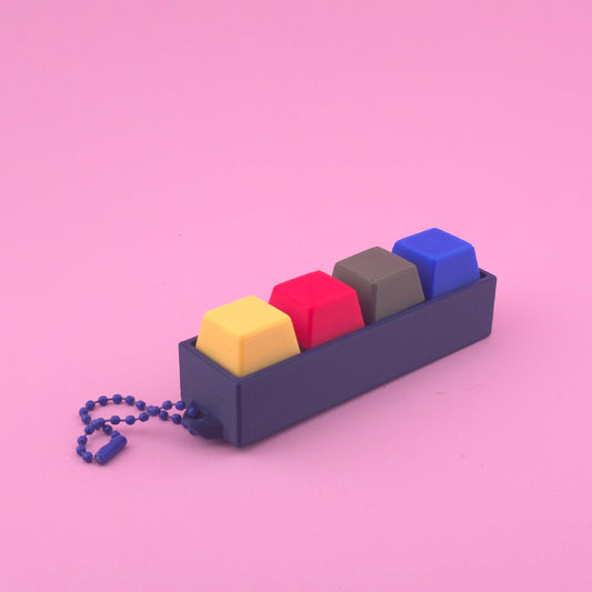 Fidget Clicker, Keyboard Clicker - Blue, Red, Green, Yellow and Dark Blue