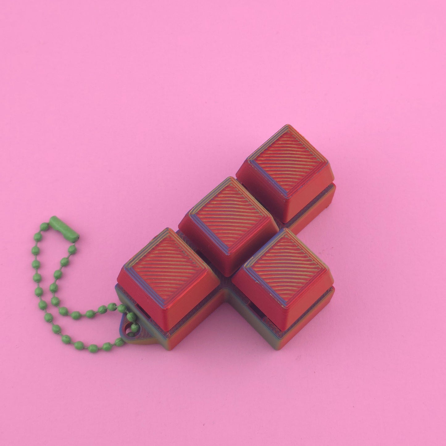 Fidget Clicker, Keyboard Clicker - Multi Green, Blue & Red'ish