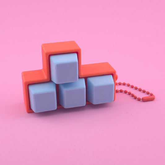 Fidget Clicker, Keyboard Clicker - Orange & Blue