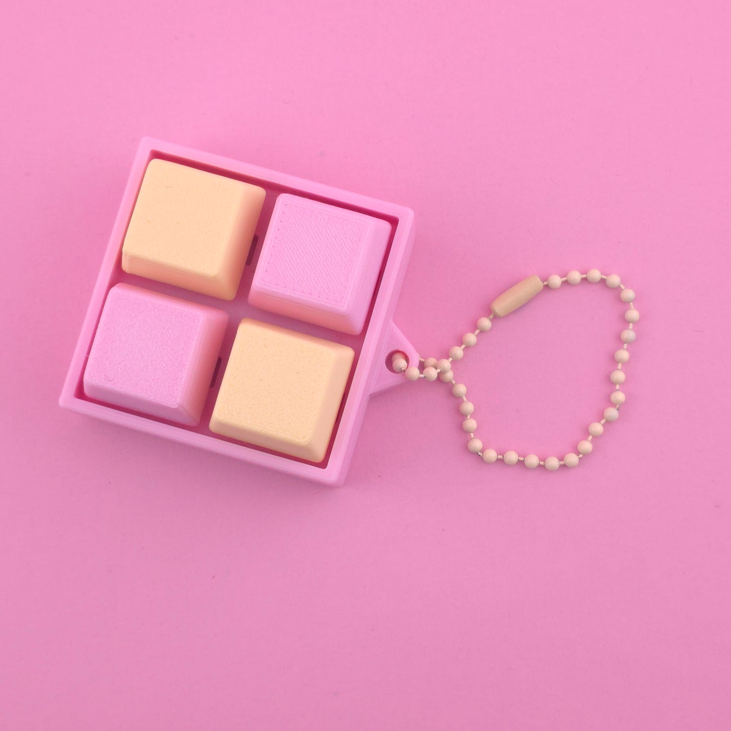 Fidget Clicker, Keyboard Clicker - Yellow & Pink