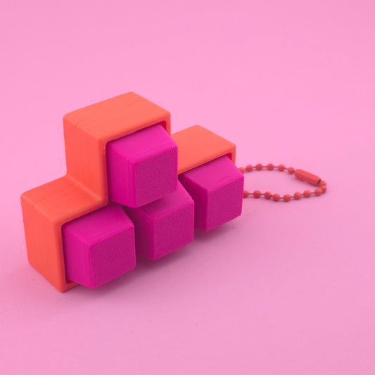 Fidget Clicker, Keyboard Clicker Orange & Pink