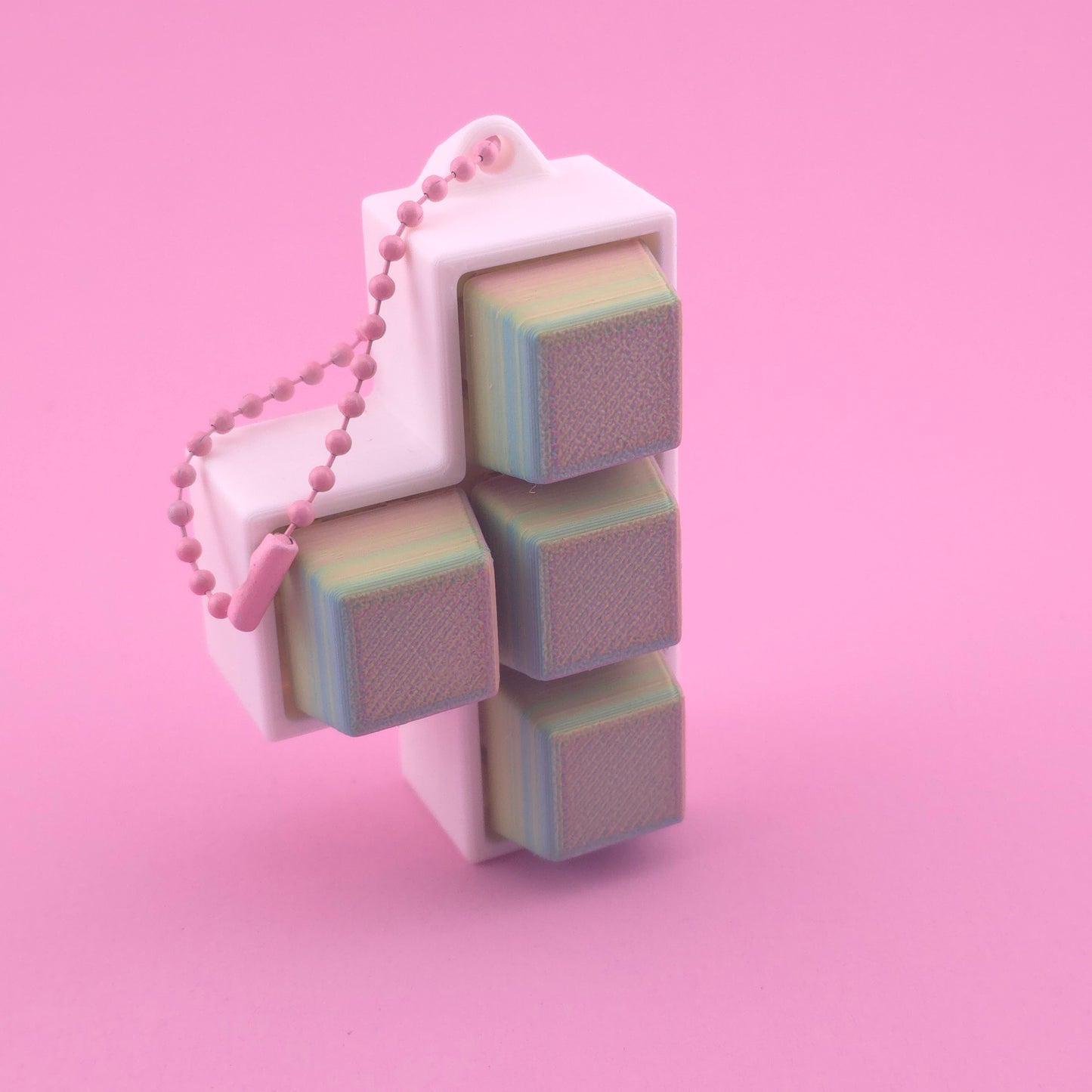 Fidget Clicker, Keyboard Clicker Green, Pink, Blue'ish Rainbow effect