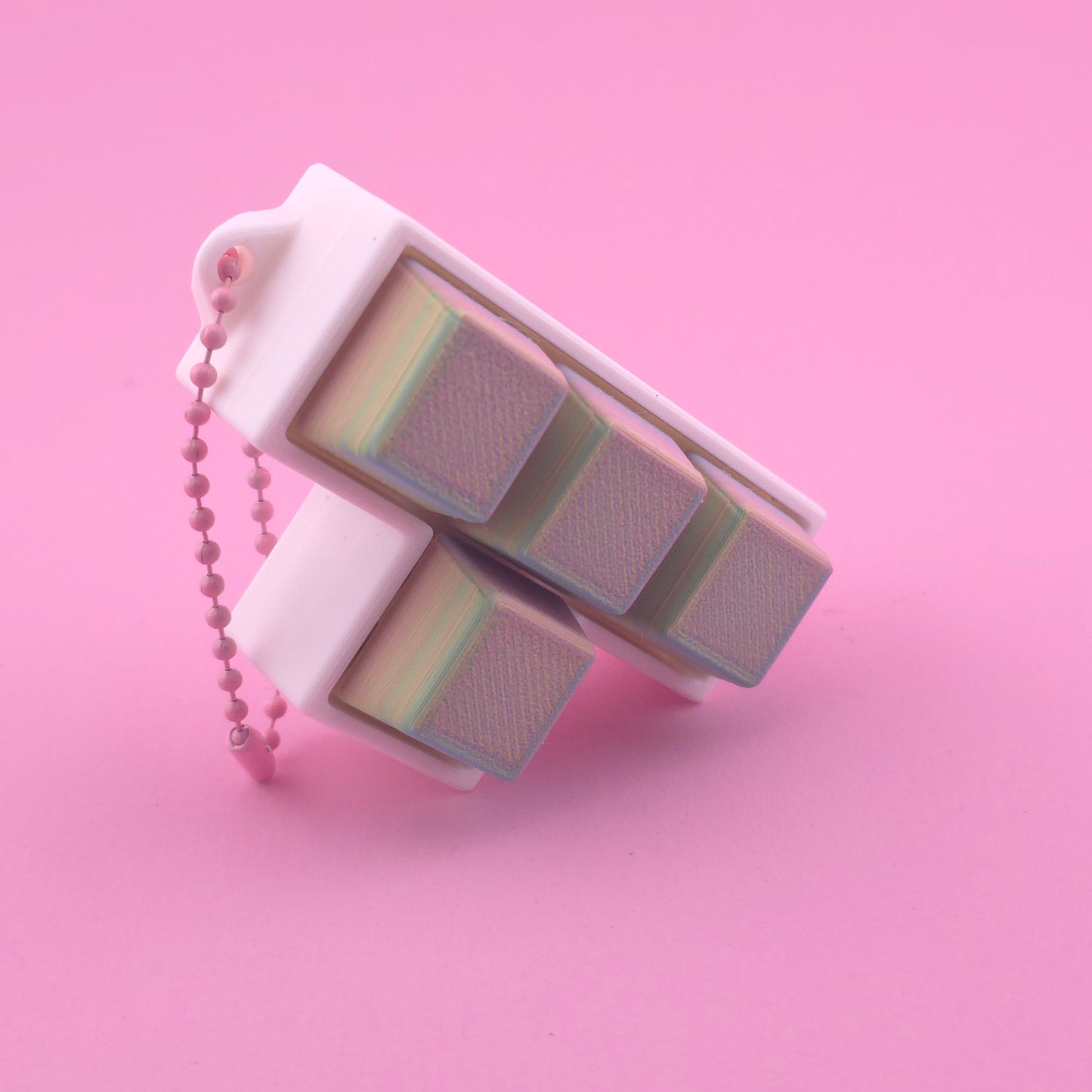 Fidget Clicker, Keyboard Clicker Green, Pink, Blue'ish Rainbow effect
