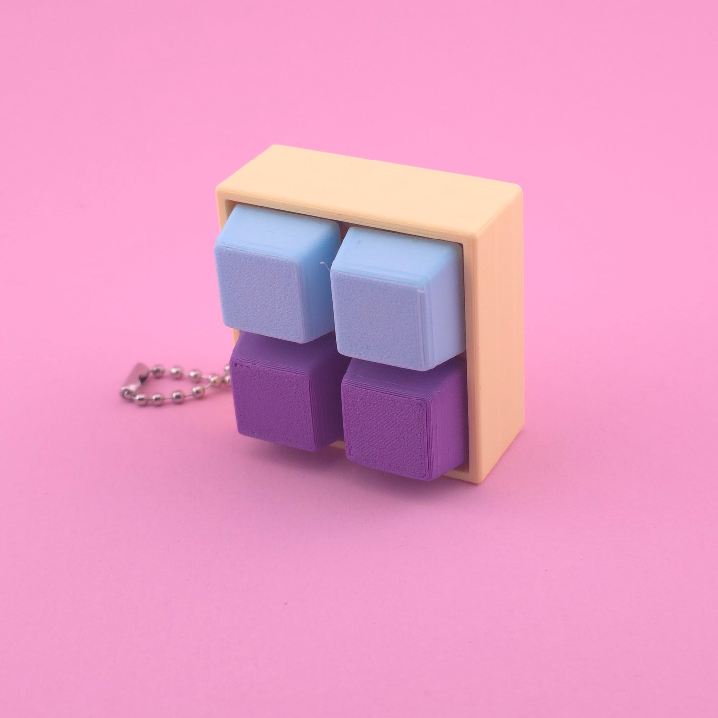Fidget Clicker, Keyboard Clicker - Purple, Yellow & Blue