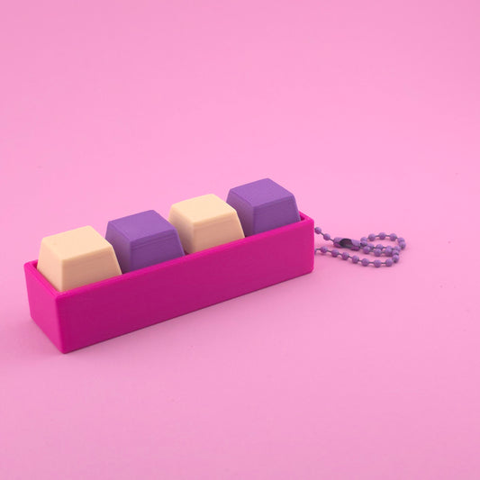 Fidget Clicker, Keyboard Clicker - Pink, Yellow and Purple