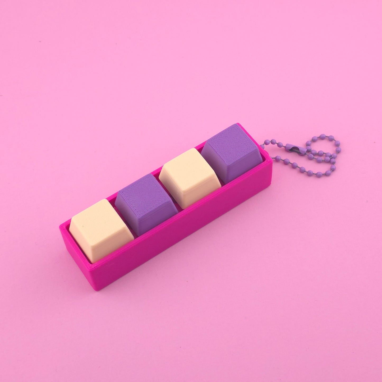 Fidget Clicker, Keyboard Clicker - Pink, Yellow and Purple