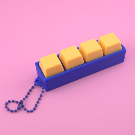 Fidget Clicker, Keyboard Clicker - Blue & Yellow