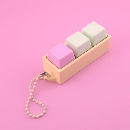 Fidget Clicker, Keyboard Clicker - Yellow, Green and Pink