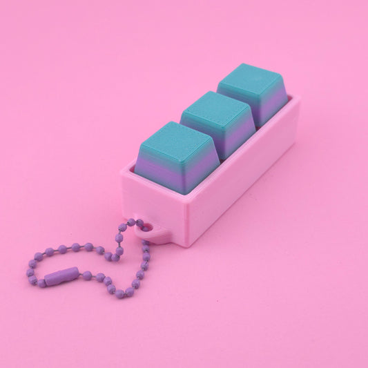 Fidget Clicker, Keyboard Clicker - Pink, Teal & Purple