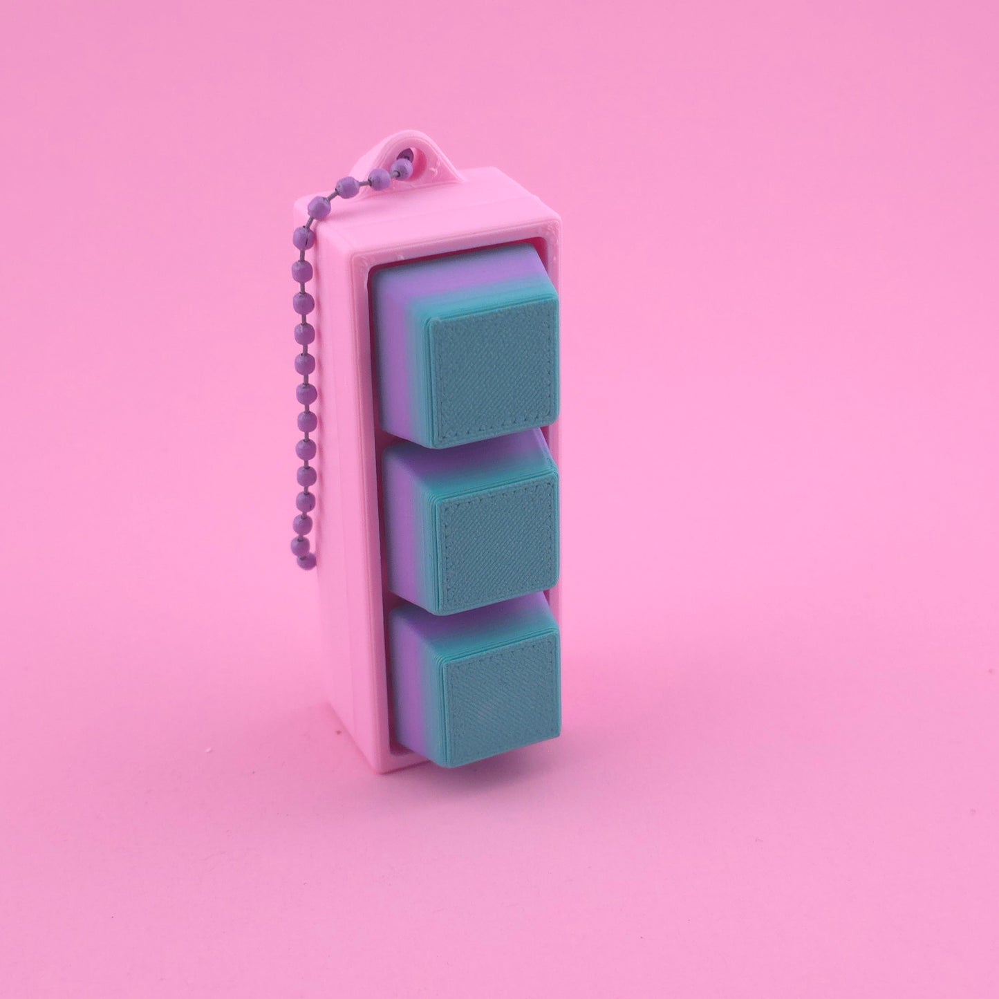 Fidget Clicker, Keyboard Clicker - Pink, Teal & Purple