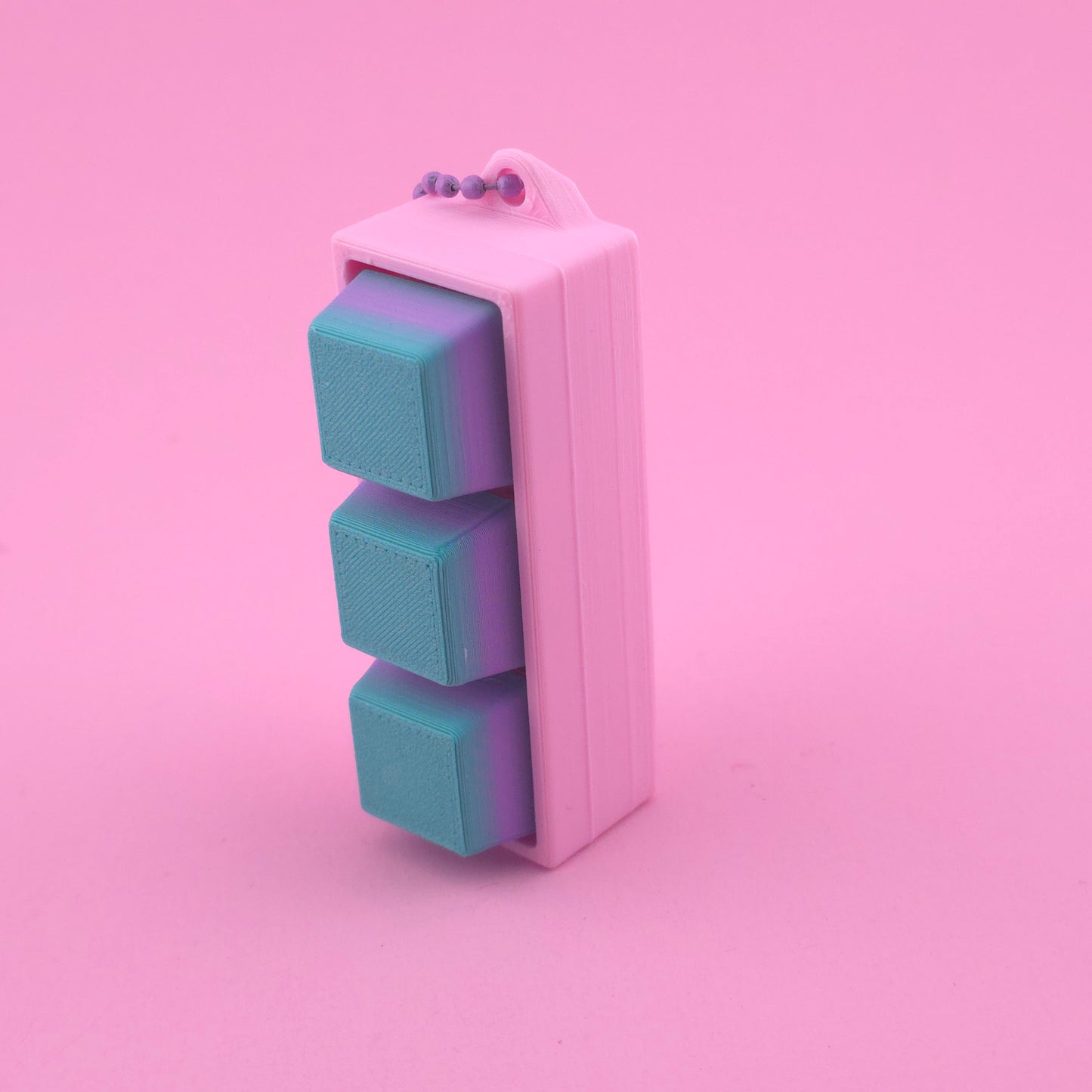 Fidget Clicker, Keyboard Clicker - Pink, Teal & Purple
