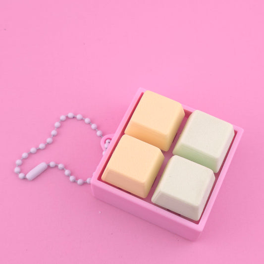 Fidget Clicker, Keyboard Clicker - Yellow, Green and Pink