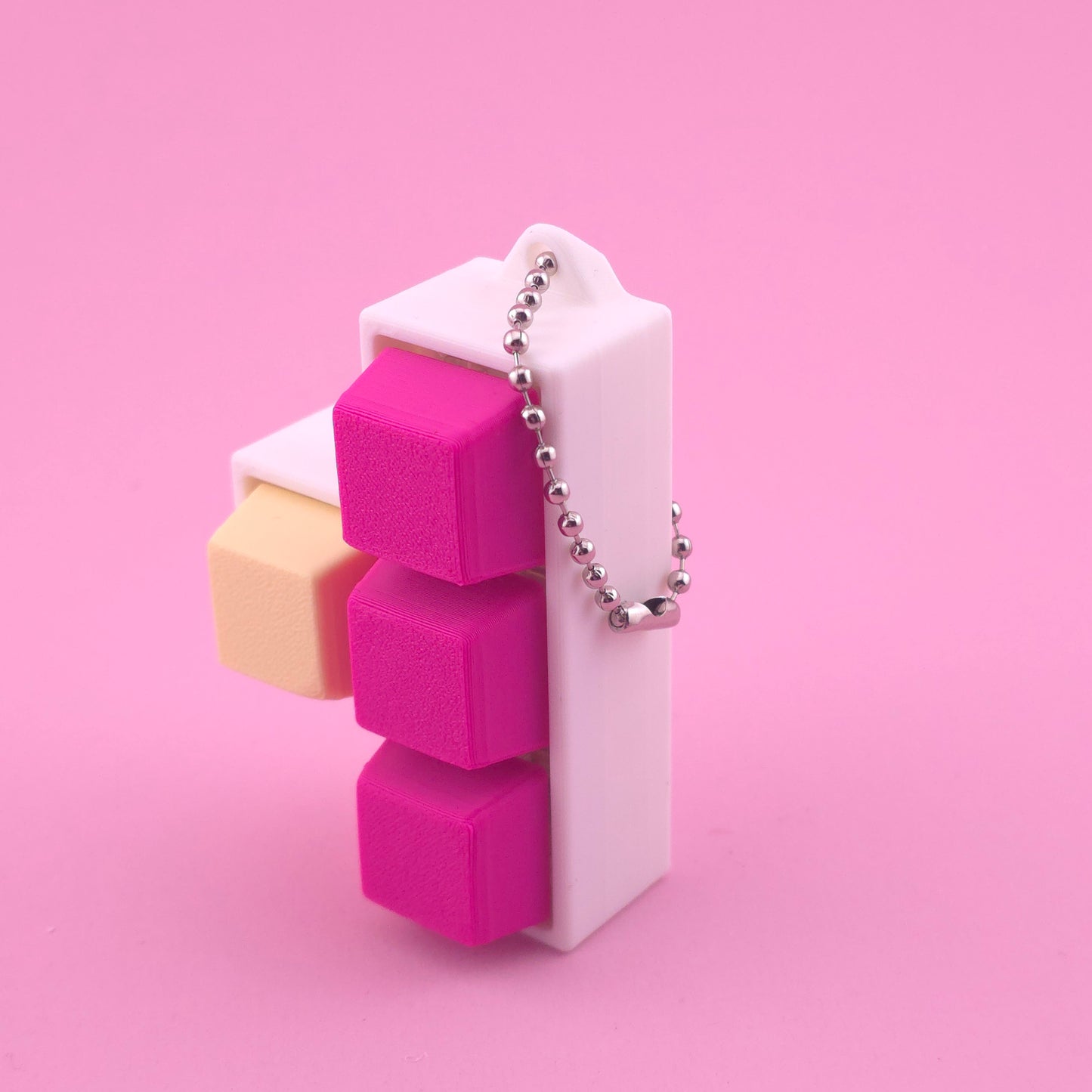Fidget Clicker, Keyboard Clicker - White, Pink and Yellow