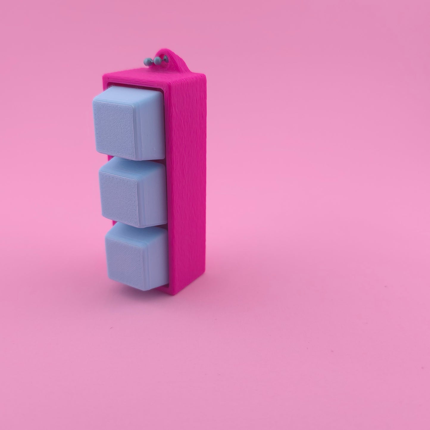 Fidget Clicker, Keyboard Clicker - Fuzzy Click Me in Blue & Pink