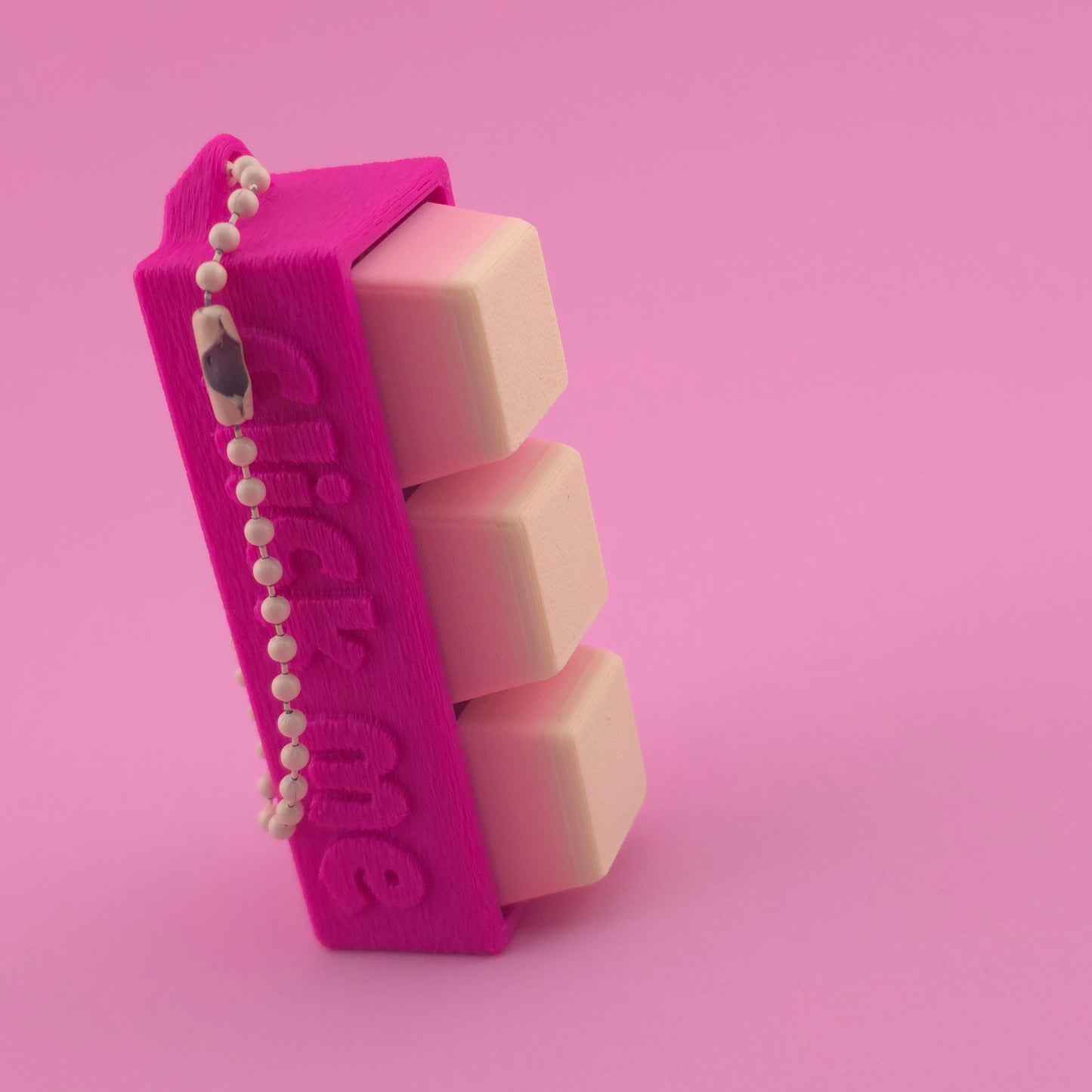 Fidget Clicker, Keyboard Clicker - Fuzzy Click Me in Pink, Yellow & Orange